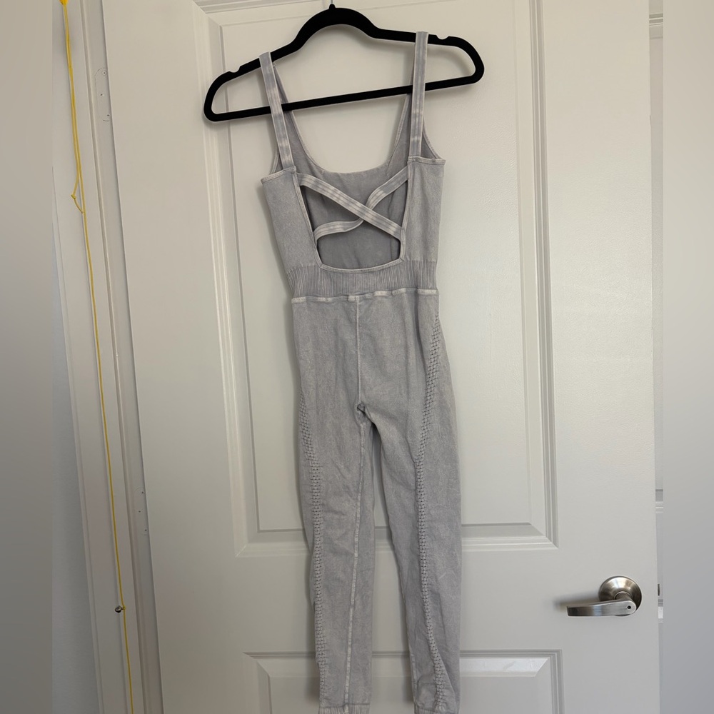 Free People Movement Good Karma Onesie | XS/S | Ice Grey - Picture 7 of 9
